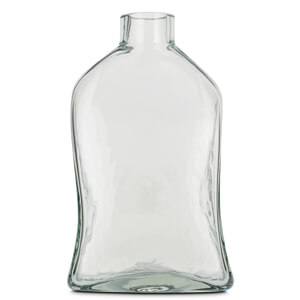 Nkuku Ellam Recycled Glass Bottle Vase Large Clear